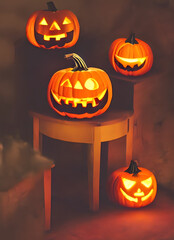 dia das bruxas, abóbora,  lanterna, outubro, assustador, 