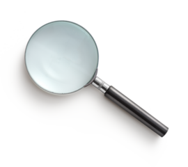 Magnifying glass isolated
