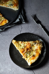 Homemade delicious pizza. Food photo.