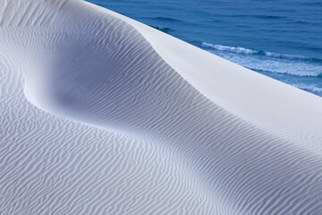 Fototapeta na wymiar Sand desert dunes of Socotra island, Yemen