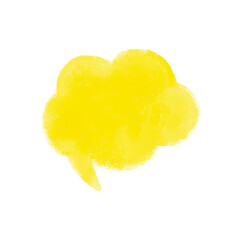 Fototapeta na wymiar Yellow cloud conversation watercolor