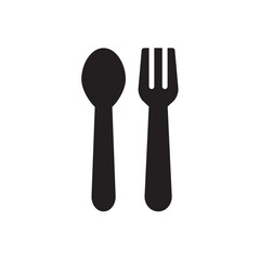 Spoon and Fork Icon Vector Illustration Design