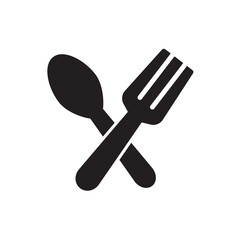 Spoon and Fork Icon Vector Illustration Design