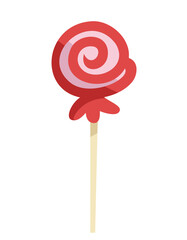 Lollipop in cartoon style. Traditional candy.