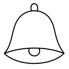 Christmas flat icon line bell.
