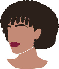 Abstract Black Woman Lady Girl