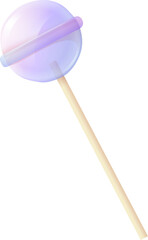 Hard popsicle stick. Sweet pastel lolipop candy