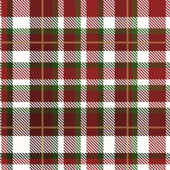 Tartan pattern,Scottish traditional fabric seamless Christmas tone, green and red background