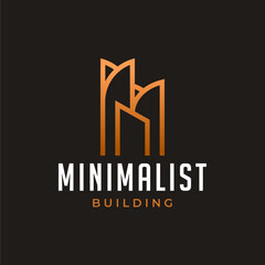 Minimalist Building Real Estate Apartment Logo Design