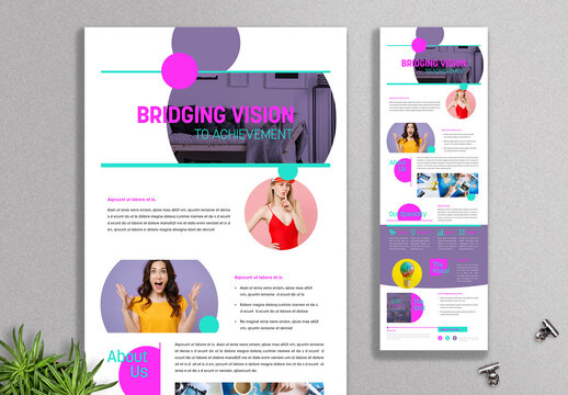 E Newsletter with Bright Vivid Color Accents