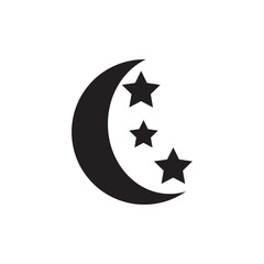 Moon And Star Icon Vector Illustration