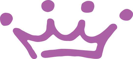 Princess crown icon. Hand drawn brush stroke logo © LadadikArt