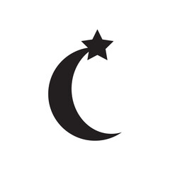 Moon And Star Icon Vector Illustration
