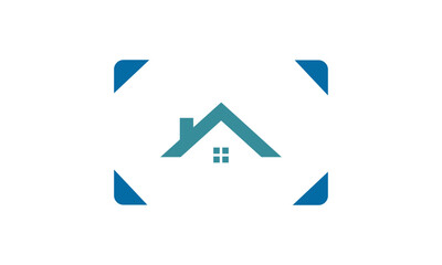 House camera logo icon design vector image