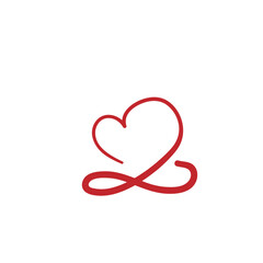 doodle love heart romantic