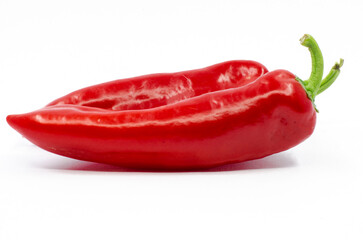 Red hot capia peppers. Red hot peppers isolated on white background.
