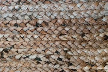 texture of jute weaving, close-up knitting - 535565679