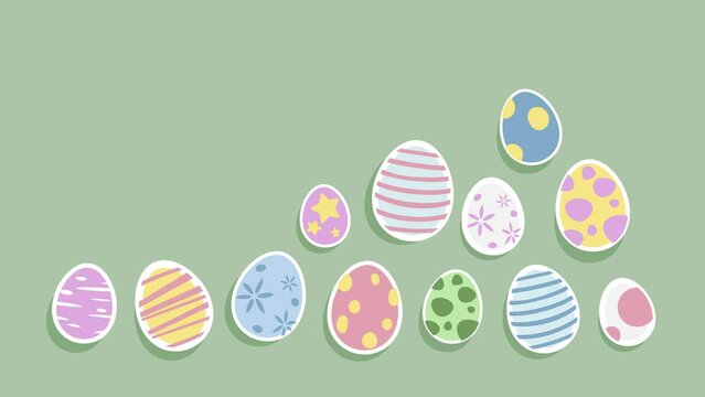 Easter Eggs Greetings Card Animation Backdrop