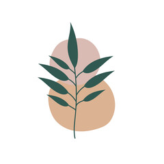 abstract scandinavian foliage decoration
