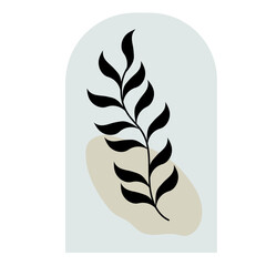 abstract scandinavian foliage boho decoration