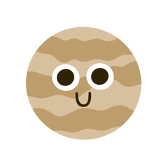 Mercury planet cartoon icon.