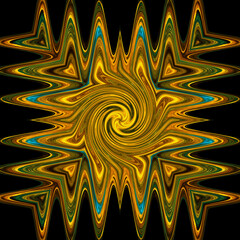 Golden abstract background with stars