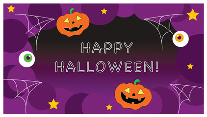 Happy Halloween! Pumpkin. Trick or treat. Perfect banner, ads or party invitation background. Spooky. Fun party celebration. Night. 31 October. Vector Illustration.
