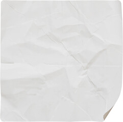 Blank white square paper sticker label isolated on white background