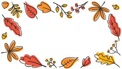 vector illustration of leaves autumn fall decoration