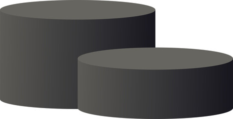 Black podiums 3d.