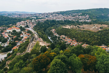 Panoramic view of the ancient city in Bulgaria. 