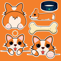 Funny Dogs Doodle with Puppy