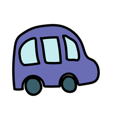 hand drawn toy car doodle