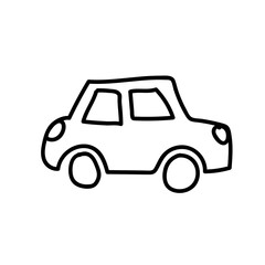 hand drawn toy car doodle
