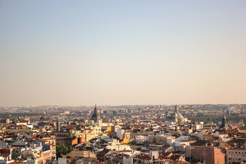 Fototapeta na wymiar Cityscape of the historic center of the city of Madrid, Spain