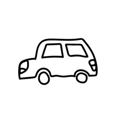 hand drawn toy car doodle