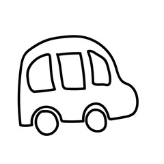 hand drawn toy car doodle