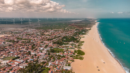 Praia Litoral Paisagem Verão Mar Oceano São Miguel do Gostoso Nordeste Brasil Rio Grande do Norte...