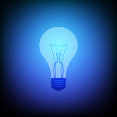 Light bulbs design on blue background. Vector Illustration.