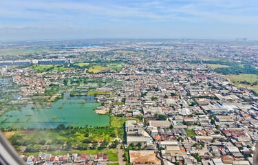 Jakarta Bay seen from the sky