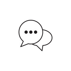Chat Speech Bubble Icon Vector Illustration Design