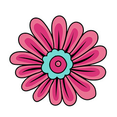 doodle of flat mini flowers