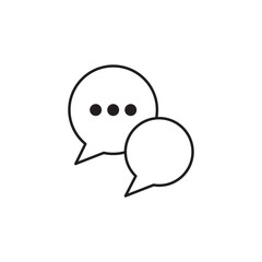 Chat Speech Bubble Icon Vector Illustration Design