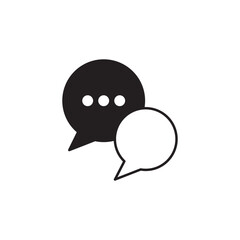 Chat Speech Bubble Icon Vector Illustration Design