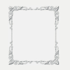 Frame, in the style of an ornament, Vector illustration eps 10, Art.