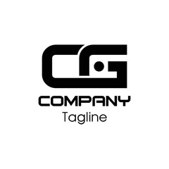Fototapeta na wymiar letter c and g people logo design