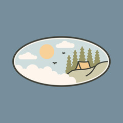 Adventure and camping graphic illustration vector art t-shirt design