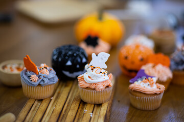 Halloween sweets, the holiday Halloween, Happy Halloween and baking cookies.	