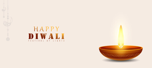 Banner for indian festival DIWALI vector illustration