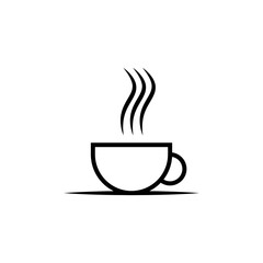 coffee cup line icon logo